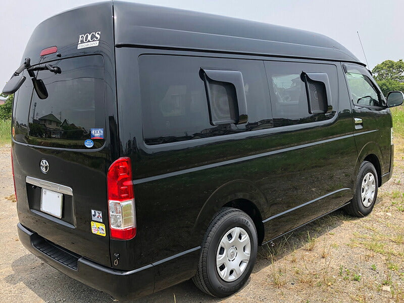 ハイエース200系 網戸 小窓 バイザー 4型以降 左右 パーツ [200k-amd-ds-2p]