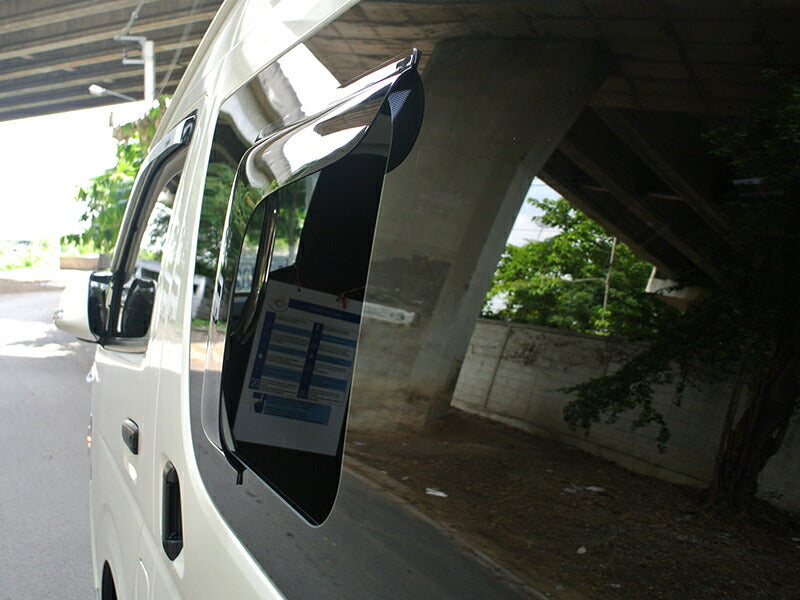 JDM TOYOTA HIACE 200 Commuter Ventury Rear Window Side Wind deflectors Window Visor (*sold as pair) - RHD parts [200k-kmd-ds]