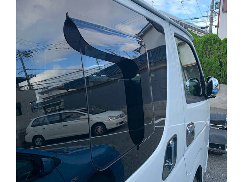JDM TOYOTA HIACE 200 Commuter Ventury Rear Window Side Wind deflectors Window Visor (*sold as pair) - RHD parts [200k-kmd-ds]
