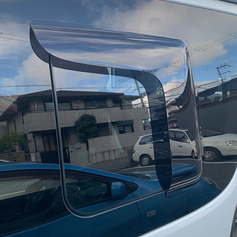 JDM TOYOTA HIACE 200 Commuter Ventury Rear Window Side Wind deflectors Window Visor (*sold as pair) - RHD parts [200k-kmd-ds]