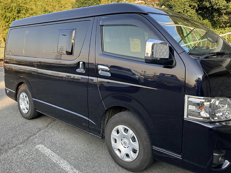 JDM TOYOTA HIACE 200 Commuter Ventury Rear Window Side Wind deflectors Window Visor (*sold as pair) - RHD parts [200k-kmd-ds]