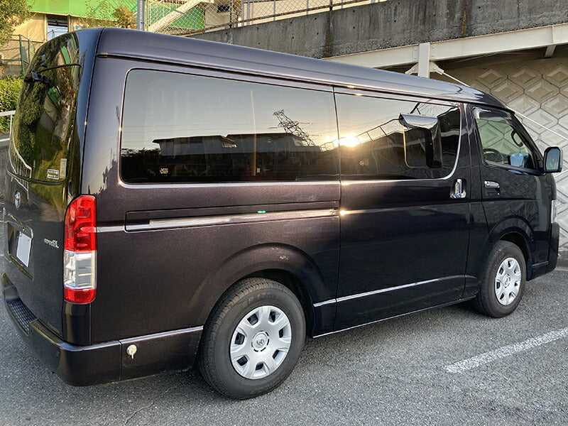 JDM TOYOTA HIACE 200 Commuter Ventury Rear Window Side Wind deflectors Window Visor (*sold as pair) - RHD parts [200k-kmd-ds]