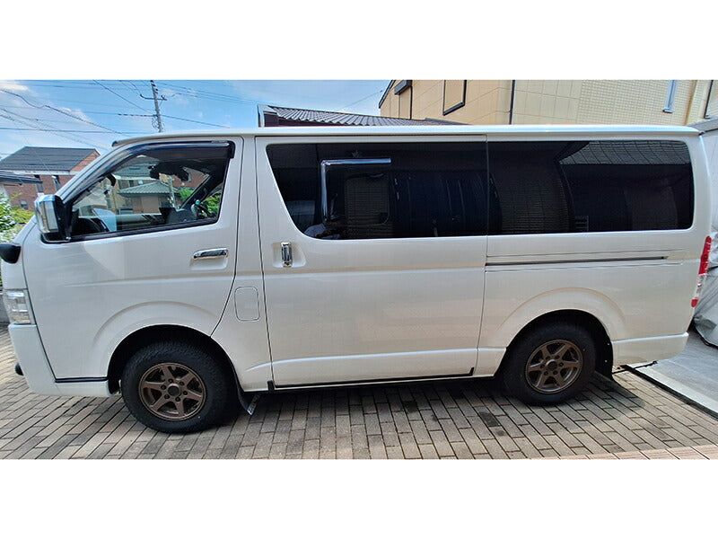JDM TOYOTA HIACE 200 Commuter Ventury Rear Window Side Wind deflectors Window Visor (*sold as pair) - RHD parts [200k-kmd-ds]