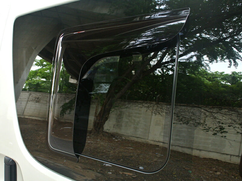 JDM TOYOTA HIACE 200 Commuter Ventury Rear Window Side Wind deflectors Window Visor (*sold as pair) - RHD parts [200k-kmd-ds]