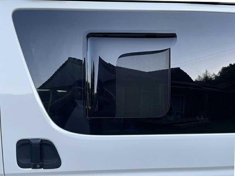 JDM TOYOTA HIACE 200 Commuter Ventury Rear Window Side Wind deflectors Window Visor (*sold as pair) - RHD parts [200k-kmd-ds]