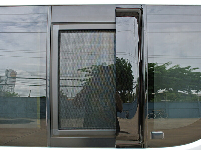 JDM Hiace Commuter Ventury HIACE 200 series BUG MESH SCREEN with Weather guard 1P - RHD parts [200K1G-Mesh2pamd]
