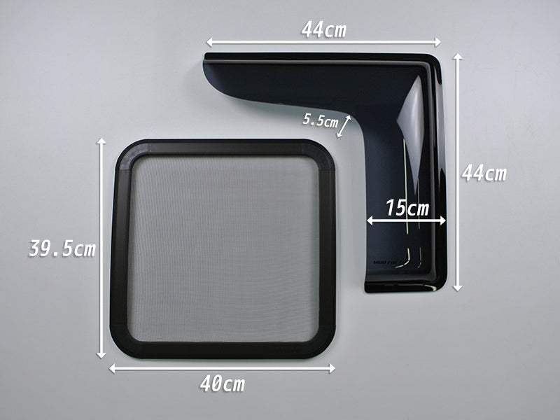 JDM Hiace Commuter Ventury HIACE 200 series BUG MESH SCREEN with Weather guard pair - RHD parts [200k4G-MeshAmd-LR]