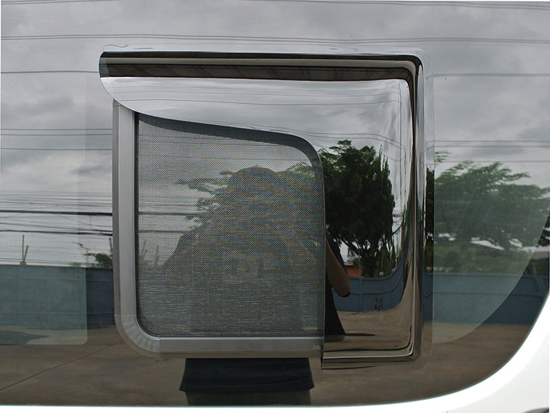 JDM Hiace Commuter Ventury HIACE 200 series BUG MESH SCREEN with Weather guard pair - RHD parts [200k4G-MeshAmd-LR]