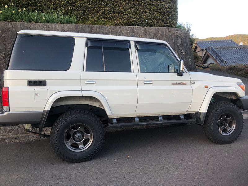 JDM TOYOTA LAND CRUISER 70 series / J70 (*for 4 door model) Wind deflectors Window Visor - RHD parts [GRJ7-BIG-LS-4P]