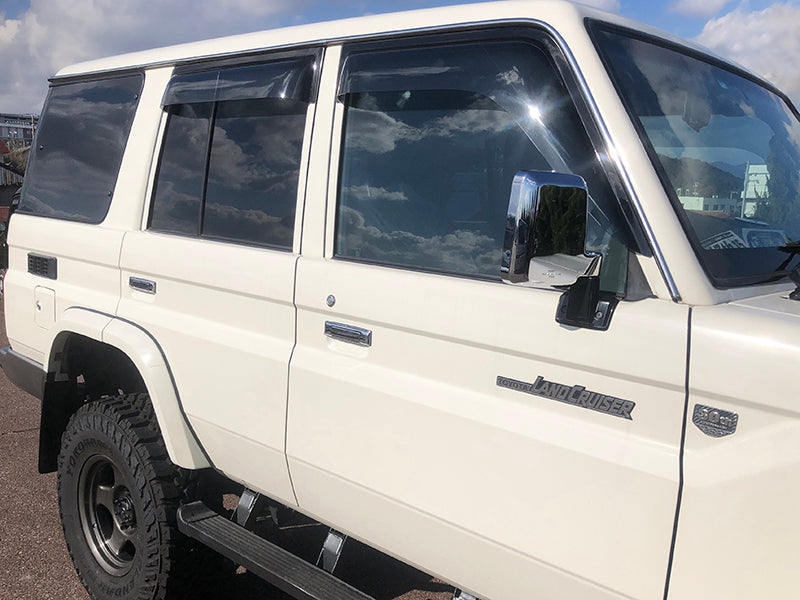 JDM TOYOTA LAND CRUISER 70 series / J70 (*for 4 door model) Wind deflectors Window Visor - RHD parts [GRJ7-BIG-LS-4P]