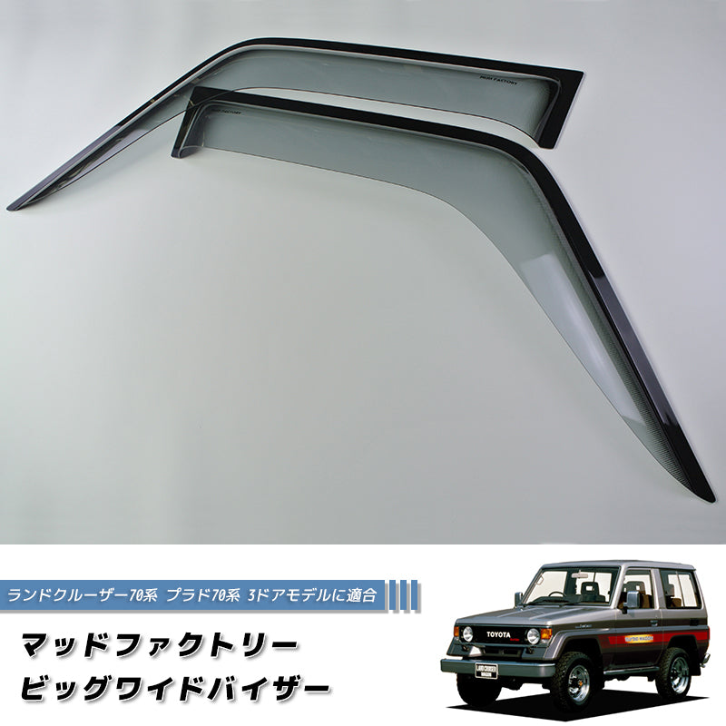 JDM TOYOTA LAND CRUISER 70 series / J70 (*for 3 door model) Wind deflectors Window Visor - RHD parts [GRJ7-BIG-LS-sh]