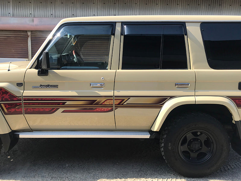 JDM TOYOTA LAND CRUISER 70 series / J70 (*for 4 door model) Wind deflectors Window Visor - RHD parts [GRJ7-SPW-LS-4P]