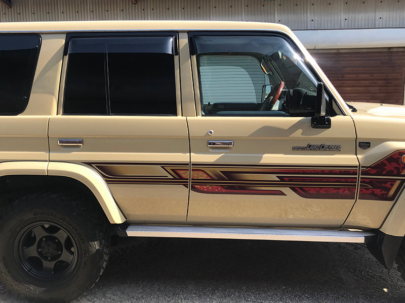 JDM TOYOTA LAND CRUISER 70 series / J70 (*for 4 door model) Wind deflectors Window Visor - RHD parts [GRJ7-SPW-LS-4P]