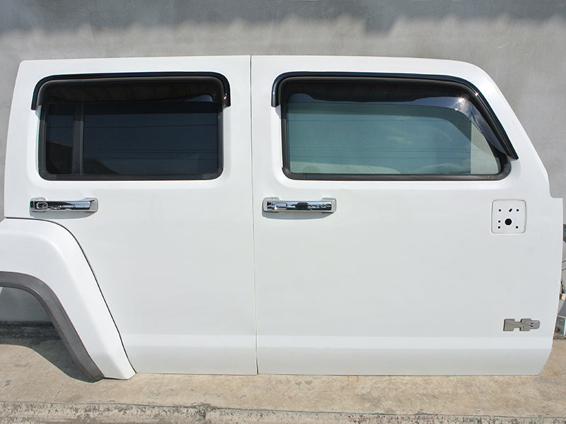 JDM Hammer H3 / H3T /H3 Alpha Dark Smoke Wind deflectors Window Visor - RHD parts [H3-BIG-DS]