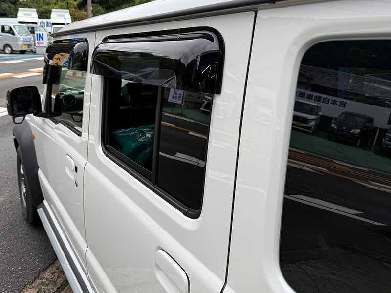 JDM SUZUKI JIMNY JC74W (For 5 doors) Dark Smoke Wind deflectors Window Visor - RHD parts [JC74-BIG-DS]
