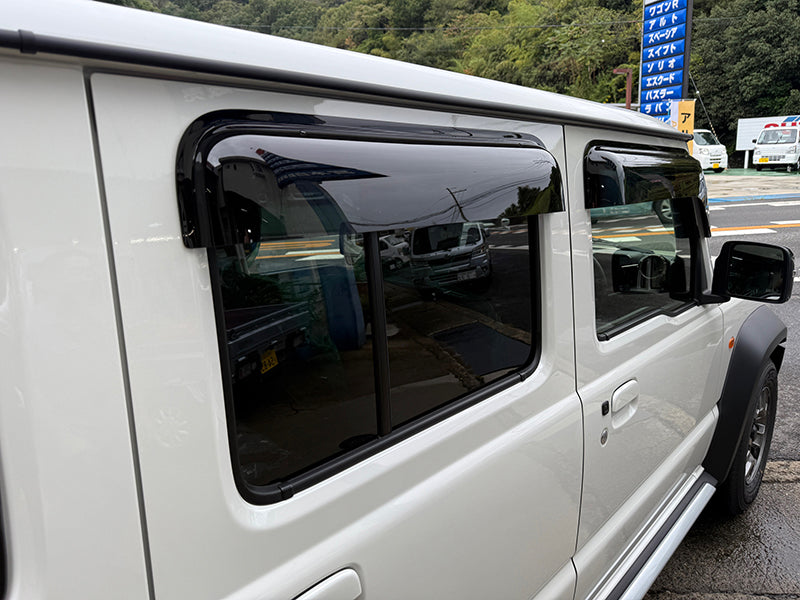 JDM SUZUKI JIMNY JC74W (For 5 doors) Dark Smoke Wind deflectors Window Visor - RHD parts [JC74-BIG-DS]