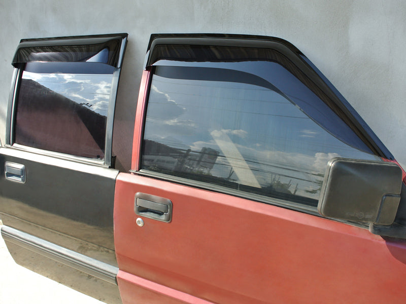 JDM Mitsubishi Cyclone Colt L200 Mighty Max Strada (K00/K10/K20/K30) Dodge Ram 50 Dark Smoke Wind deflectors Window Visor - RHD parts [K34T-BIG-DS]