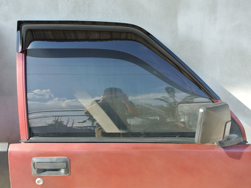 JDM Mitsubishi Cyclone Colt L200 Mighty Max Strada (K00/K10/K20/K30) Dodge Ram 50 Dark Smoke Wind deflectors Window Visor - RHD parts [K34T-BIG-DS]