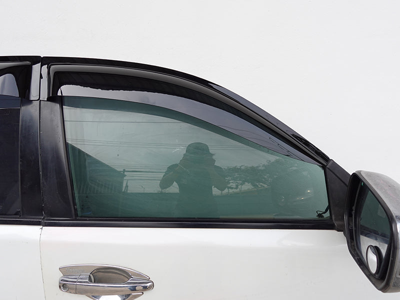 JDM Mitsubishi Triton 1st Gen (2005-2014) Strada Sportero Hunter Strakar Dark Smoke Wind deflectors Window Visor - RHD parts [KB9T-BIG-DS-4P]
