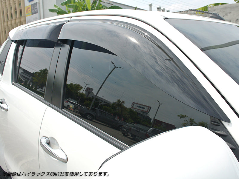 JDM Mitsubishi Triton 1st Gen (2005-2014) Strada Sportero Hunter Strakar Dark Smoke Wind deflectors Window Visor - RHD parts [KB9T-BIG-DS-4P]