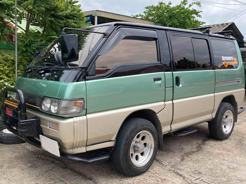 JDM Mitsubishi L300 / DELICA VAN / DELICA TRUCK Dark Smoke Wind deflectors Window Visor - RHD parts [L300-big-ds]
