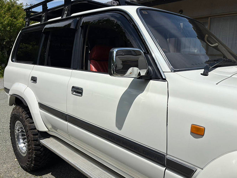 JDM TOYOTA LAND CRUISER HDJ80 HDJ81 FJ80 FZJ80 HZJ81 Dark Smoke Wind deflectors Window Visor - RHD parts [VX80-BIG-DS]