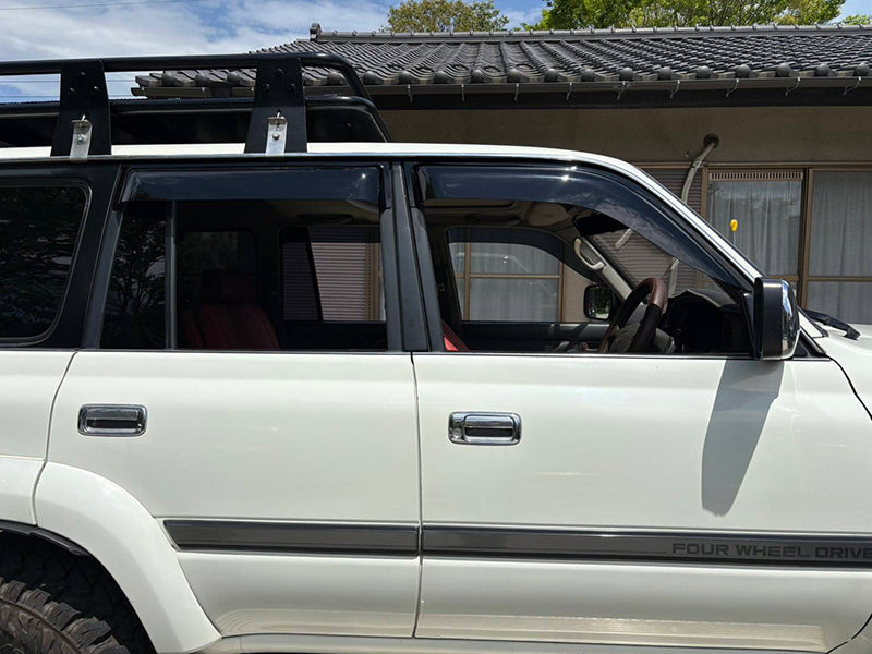 JDM TOYOTA LAND CRUISER HDJ80 HDJ81 FJ80 FZJ80 HZJ81 Dark Smoke Wind deflectors Window Visor - RHD parts [VX80-BIG-DS]