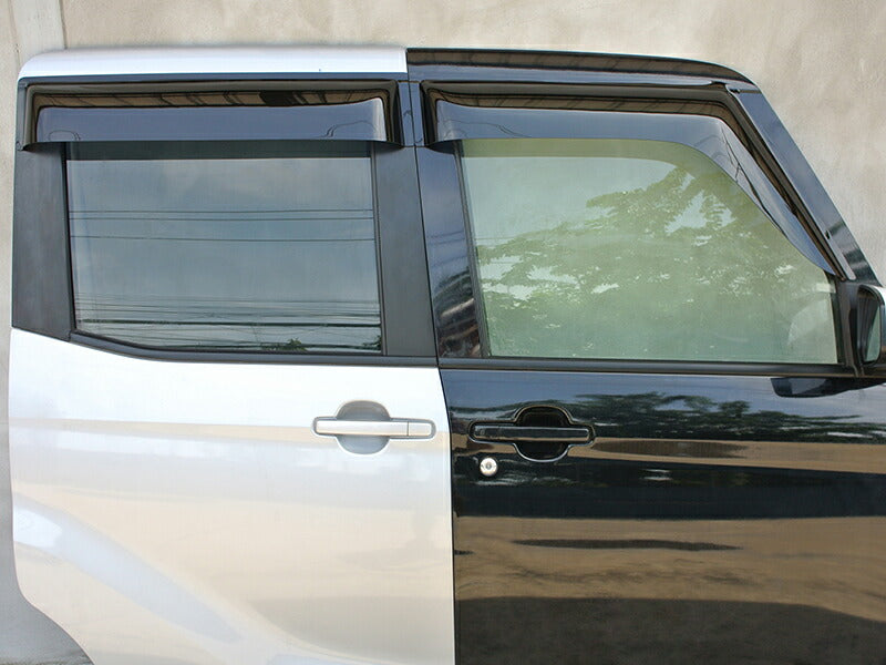 JDM Nissan DAYZ ROOX B21A /Mitsubishi ek space B11A Dark Smoke Wind deflectors Window Visor - RHD parts [b21a-big-ds-4p]