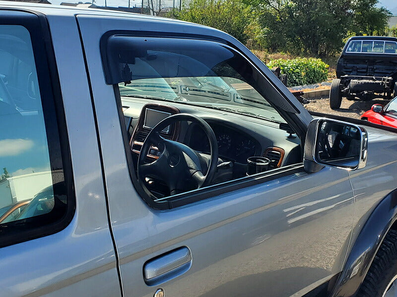 JDM Nissan Frontier D22 (DUTSUN) Dark Smoke Wind deflectors Window Visor - RHD parts [d22-big-ds]