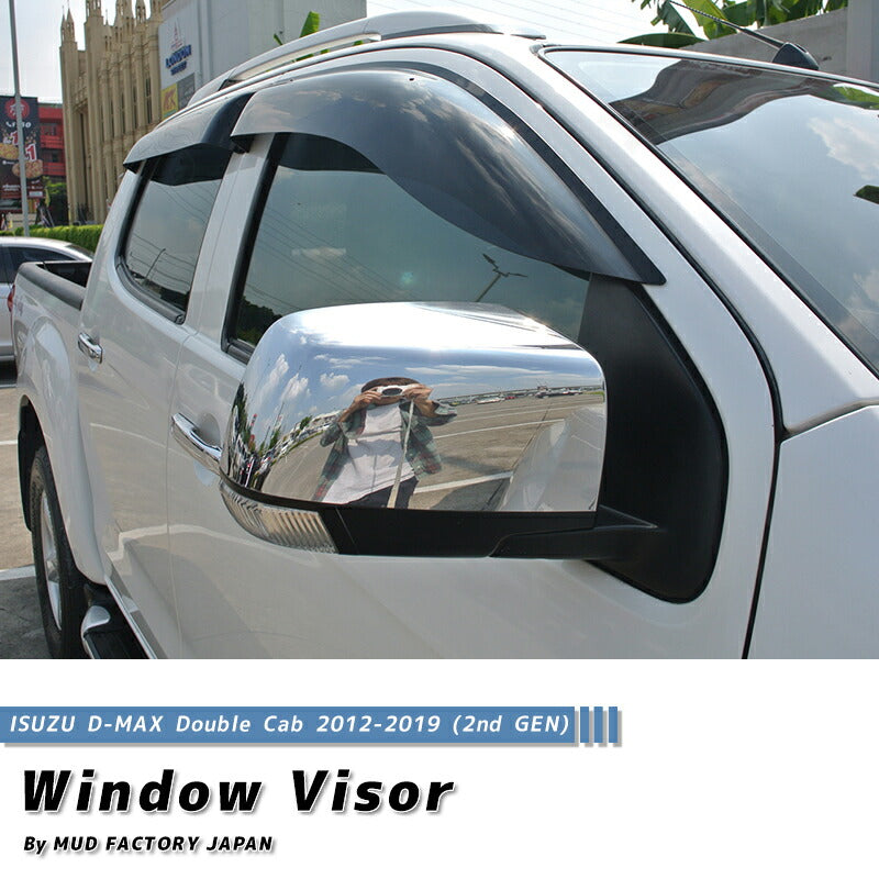 JDM ISUZU D-MAX Double CAB (RT50/85) Wind deflectors Window Visor - RHD parts [dmax2-big-ds-4p]