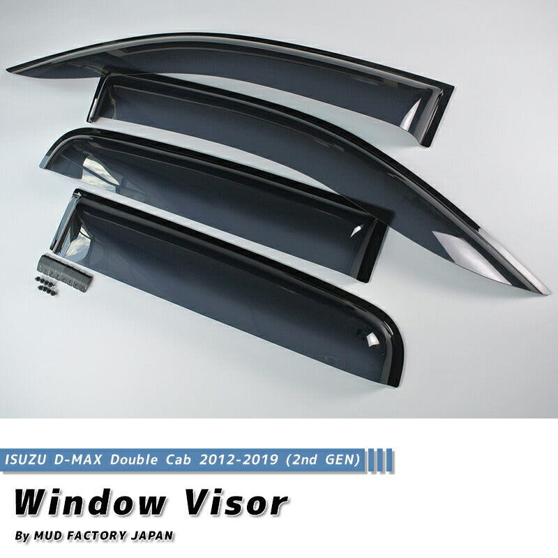 JDM ISUZU D-MAX Double CAB (RT50/85) Wind deflectors Window Visor - RHD parts [dmax2-big-ds-4p]