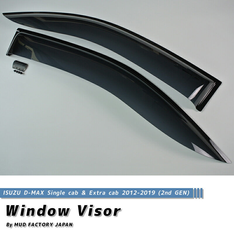 JDM ISUZU D-MAX Single CAB/Extra CAB (RT50/85) Wind deflectors Window Visor - RHD parts [dmax2-big-ds]