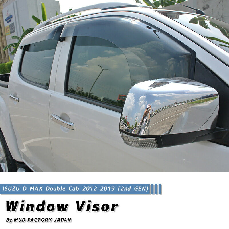 JDM ISUZU D-MAX Double CAB (RT50/85) Wind deflectors Window Visor - RHD parts [dmax2-spw-ls-4p]