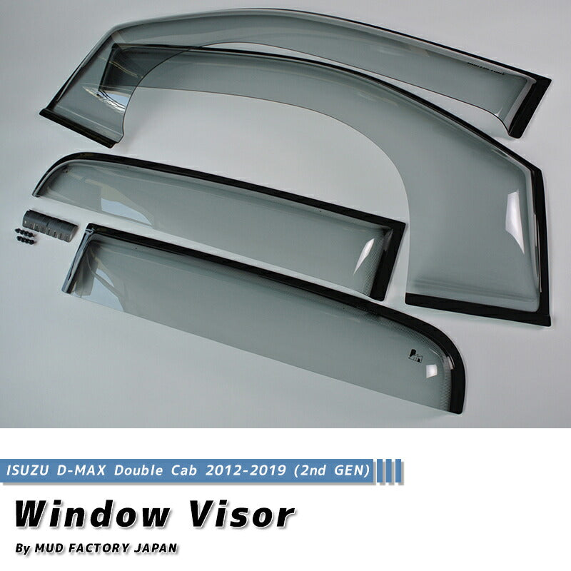 JDM ISUZU D-MAX Double CAB (RT50/85) Wind deflectors Window Visor - RHD parts [dmax2-spw-ls-4p]