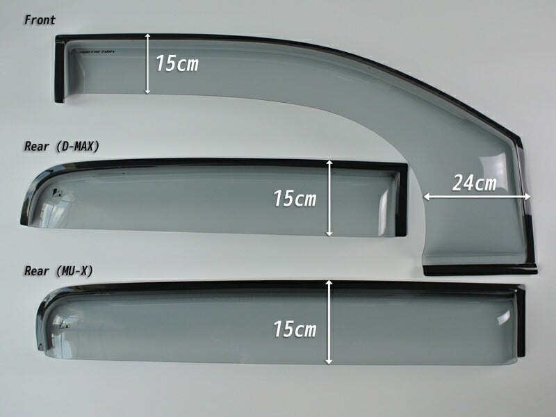 JDM ISUZU D-MAX Single CAB/Extra CAB (RT50/85) Wind deflectors Window Visor - RHD parts [dmax2-spw-ls]