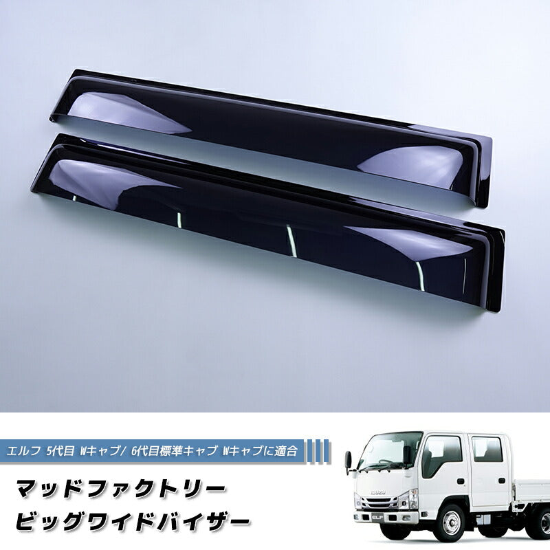 JDM ISUZU ELF5 / ELF6 W CAB Japanese Truck Wind deflectors Window Visor - RHD parts [elf5lw-re-ds]