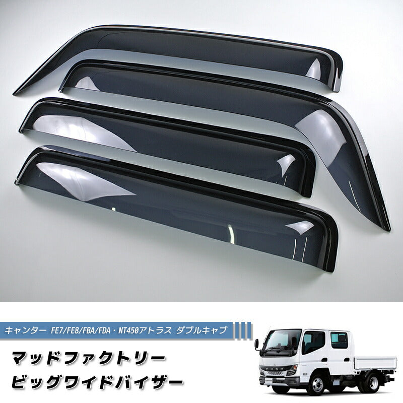JDM Mitsubishi Fuso Canter FE7./FE8/FBA/FDA/Nissan Atlas NT450 ตัวเบี่ยงลมรถบรรทุกญี่ปุ่น กระจกบังลม - ชิ้นส่วนพวงมาลัยขวา [fe7-big-ds-4p]