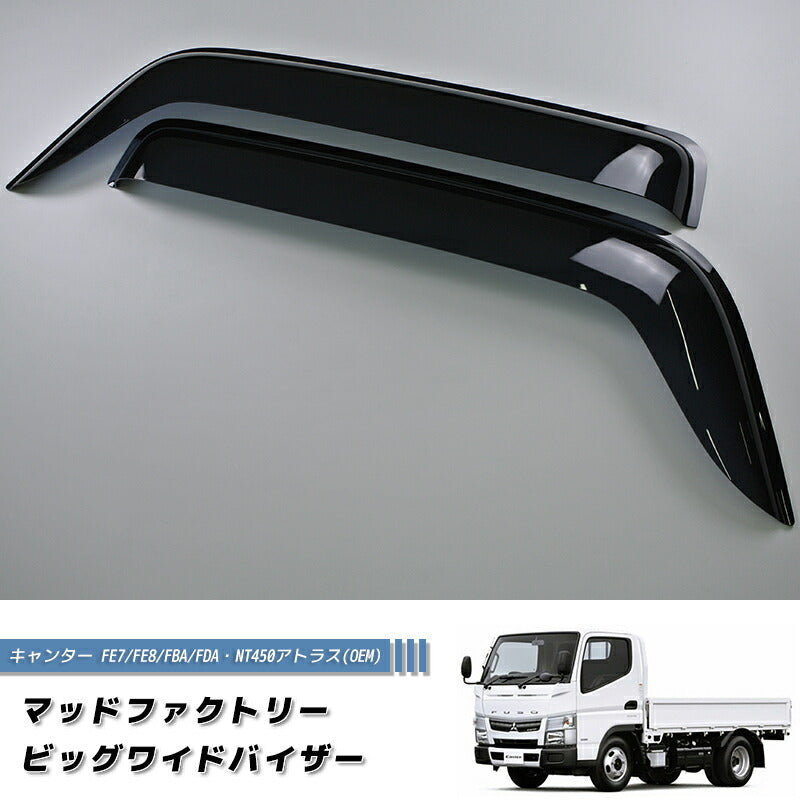 JDM Mitsubishi Fuso Canter FE7./FE8/FBA/FDA/Nissan Atlas NT450 ตัวเบี่ยงลมรถบรรทุกญี่ปุ่น กระจกบังลม - ชิ้นส่วนพวงมาลัยขวา [fe7-big-ds]