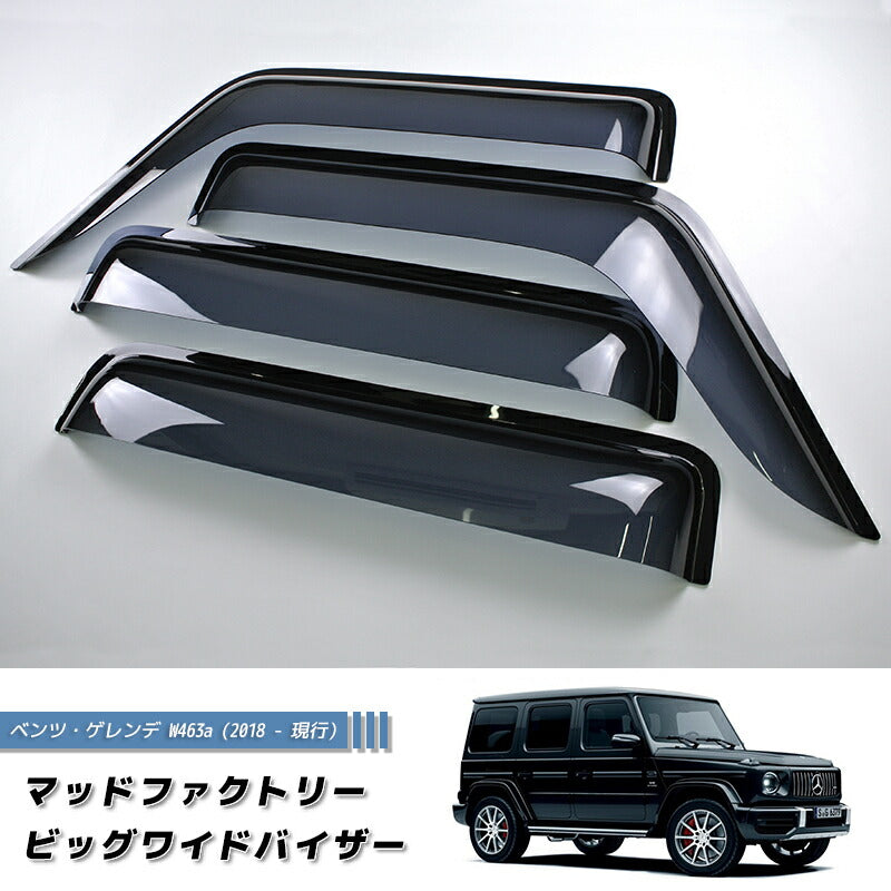 JDM Mercedes-Benz G-Class w463a W465 (2018-present) Wind deflectors Window Visor - RHD parts [G400d-BIG-DS]