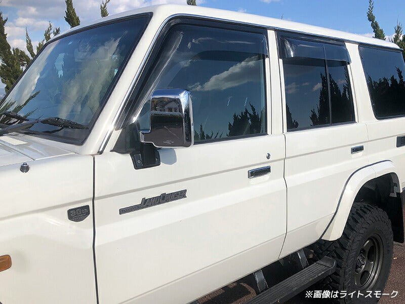 JDM TOYOTA LAND CRUISER 70 series / J70  (*for 4 door model) Wind deflectors Window Visor - RHD parts [GRJ7-BIG-DS-4P]