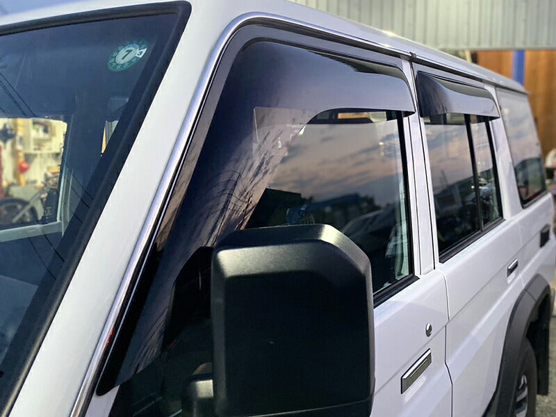 JDM TOYOTA LAND CRUISER 70 series / J70  (*for 4 door model) Wind deflectors Window Visor - RHD parts [GRJ7-BIG-DS-4P]
