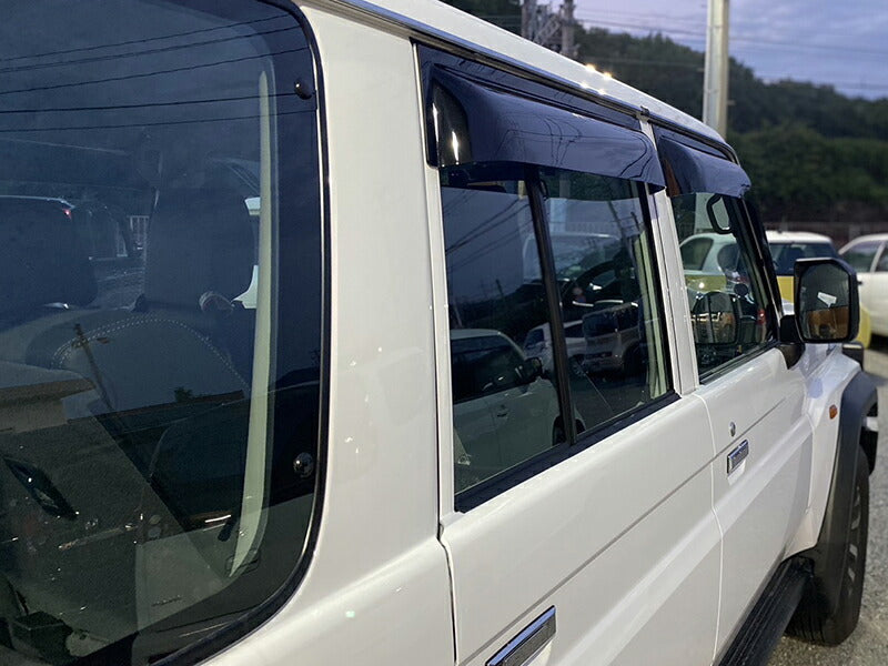 JDM TOYOTA LAND CRUISER 70 series / J70 (*for 4 door model) Wind deflectors Window Visor - RHD parts [GRJ7-BIG-DS-4P]