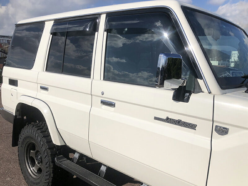 JDM TOYOTA LAND CRUISER 70 series / J70 (*for 4 door model) Wind deflectors Window Visor - RHD parts [GRJ7-BIG-LS-4P]