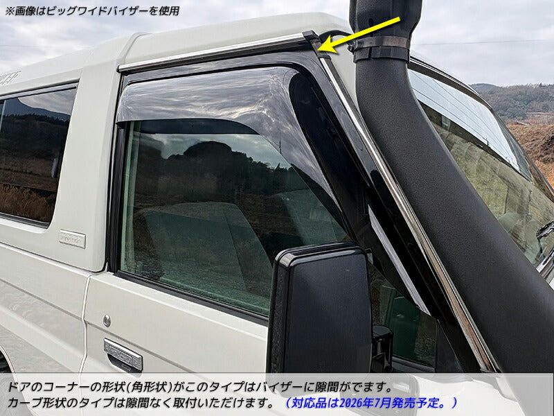 JDM TOYOTA LAND CRUISER 70 series / J70 (*for 3 door model) Wind deflectors Window Visor - RHD parts [GRJ7-BIG-LS-sh]