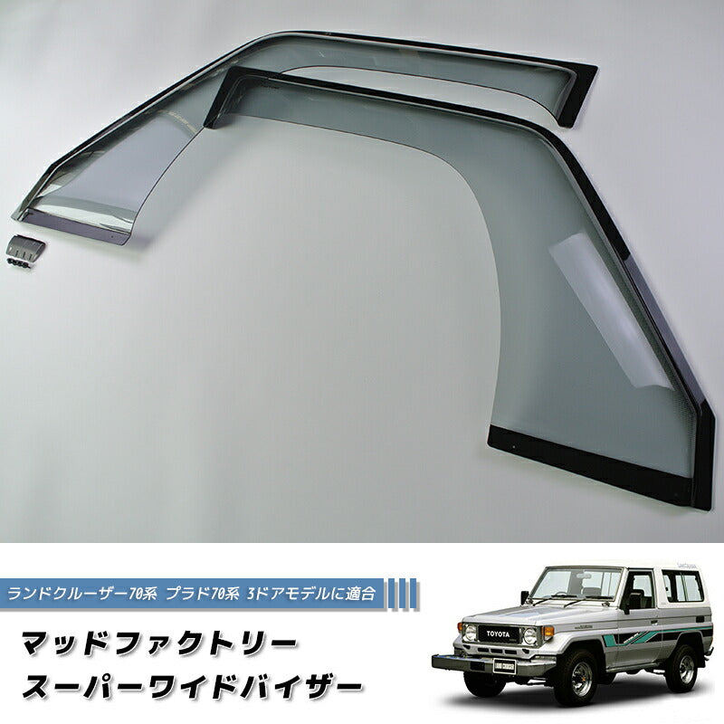 JDM TOYOTA LAND CRUISER 70 series / J70  (*for 3 door model) Wind deflectors Window Visor - RHD parts [GRJ7-SPW-LS-sh]