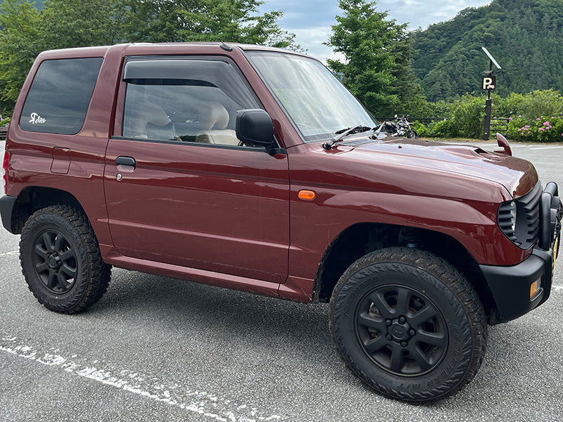 JDM Mistubishi Pajero Mini H51A / H56A / H53A / H58A Pajero Jr H57A Dark Smoke Wind deflectors Window Visor - RHD parts [h58-big-ds]