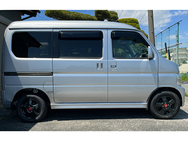 バモス ホビオ アクティバン ドアバイザー ワイドバイザー ダーク ビッグ 前後 HH パーツ [ha6-big-ds-4p]