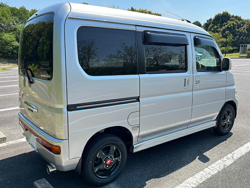 バモス ホビオ アクティバン ドアバイザー ワイドバイザー ダーク ビッグ 前後 HH パーツ [ha6-big-ds-4p]