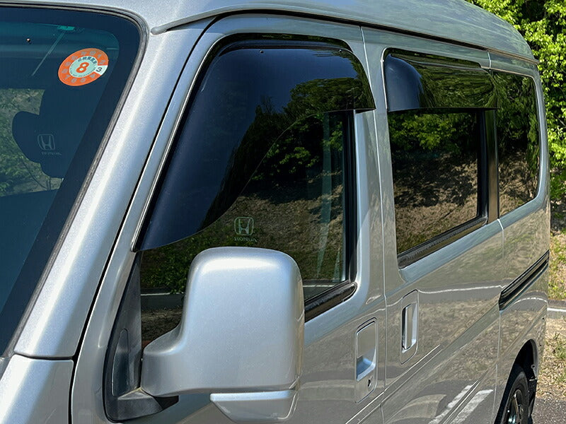 バモス ホビオ アクティバン ドアバイザー ワイドバイザー ダーク ビッグ 前後 HH パーツ [ha6-big-ds-4p]