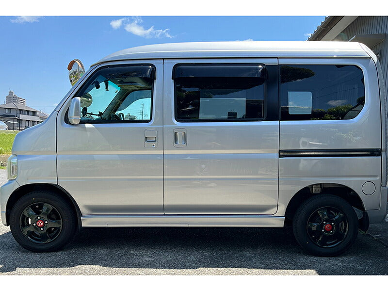 バモス ホビオ アクティバン ドアバイザー ワイドバイザー ダーク ビッグ 前後 HH パーツ [ha6-big-ds-4p]